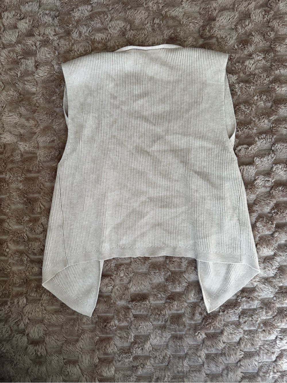 Pink Rose Ribbed Button Front Sweater Vest Small - Picture 2 of 4